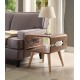 Curve Walnut Reception Side Table